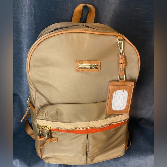 Gold and Orange Addrienne Vittadini Studio Book Bag - Picture 1 of 6
